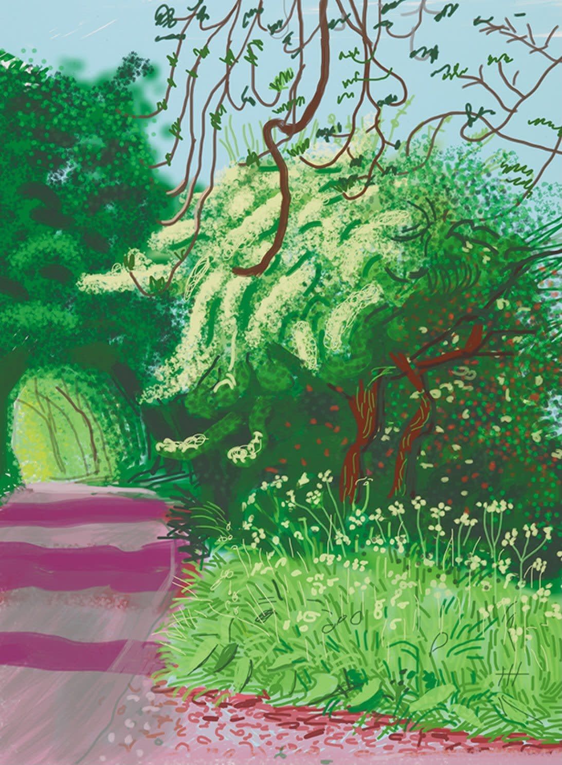 David Hockney, May 14, The Arrival of Spring in Woldgate, East Yorkshire, 2011