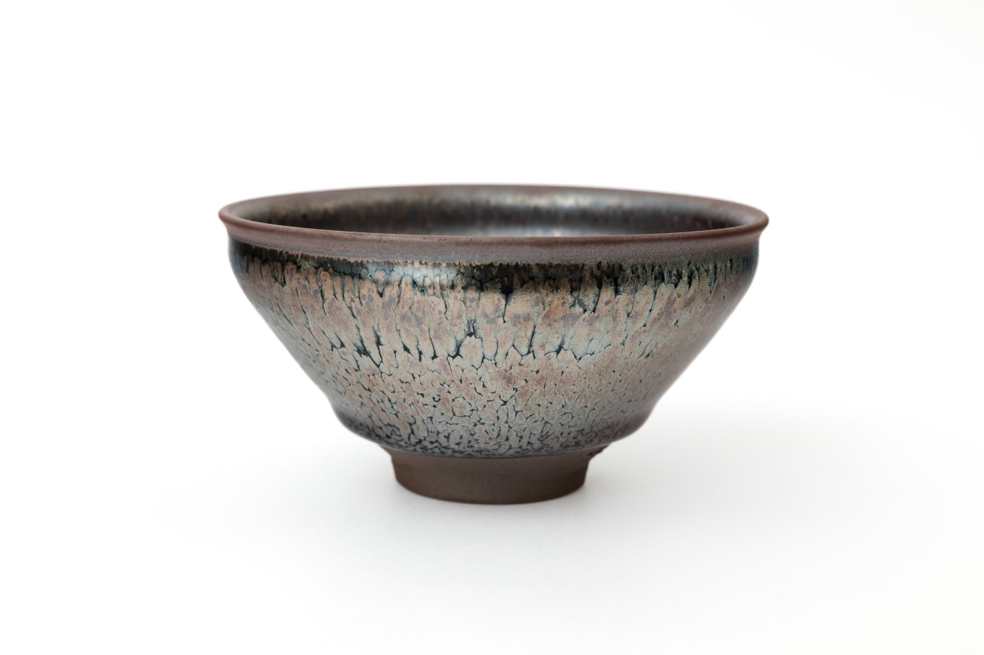 Noriyuki Furutani, Yuteki Tenmoku Tea Bowl - 桃銀油滴天目茶盌
