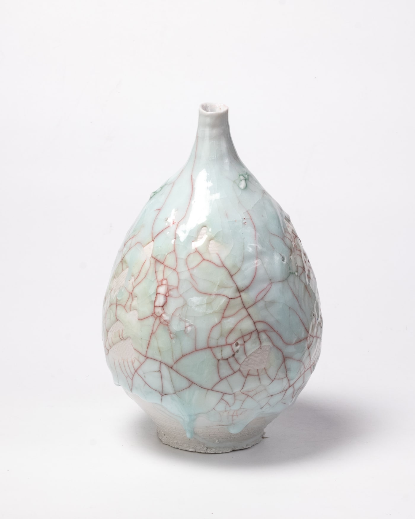 Kodai Ujiie, Celadon Lacquer Vase - 漆貫入彩青白磁中壺, 2023