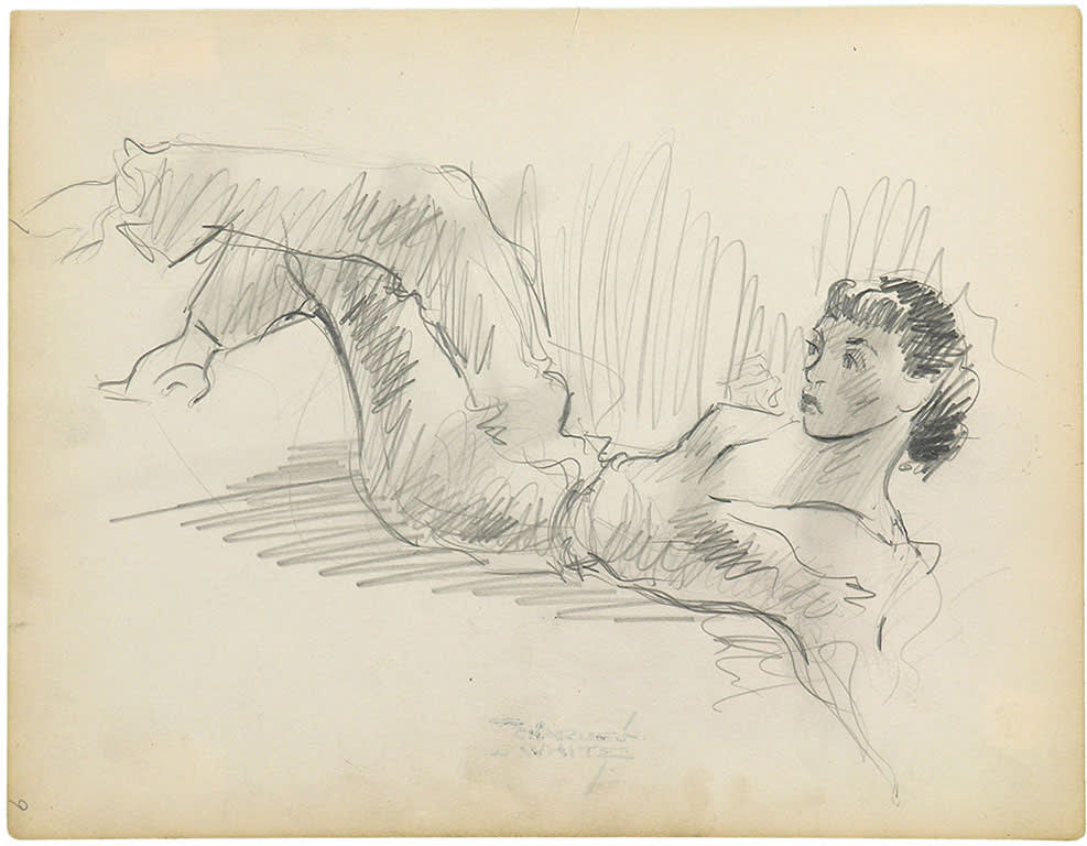 Charles White, RECLINING WOMAN IN TROUSERS, 1935-38