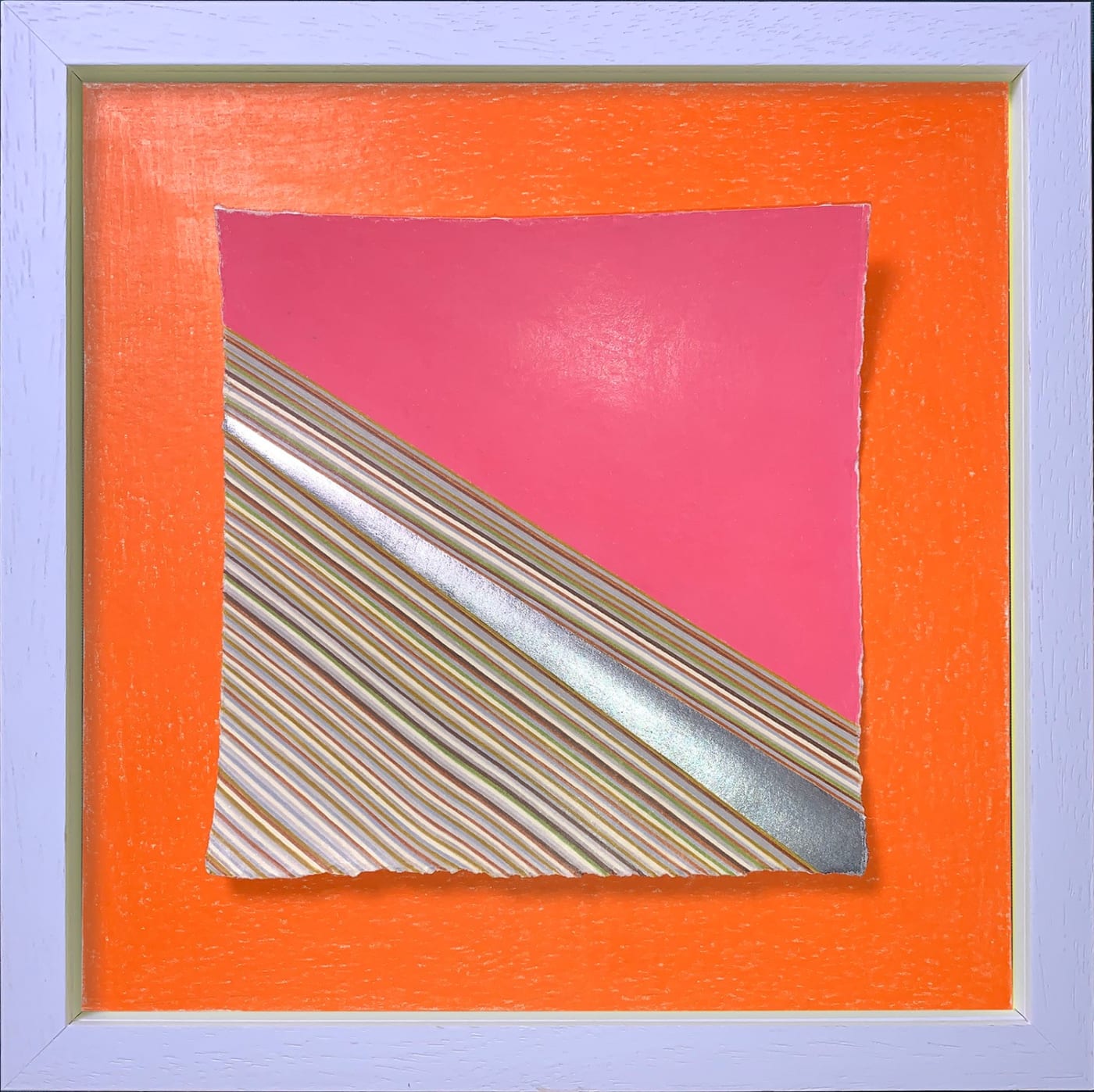 Orange Beach. Colour Pencil and Metallic Acrylic on Paper.