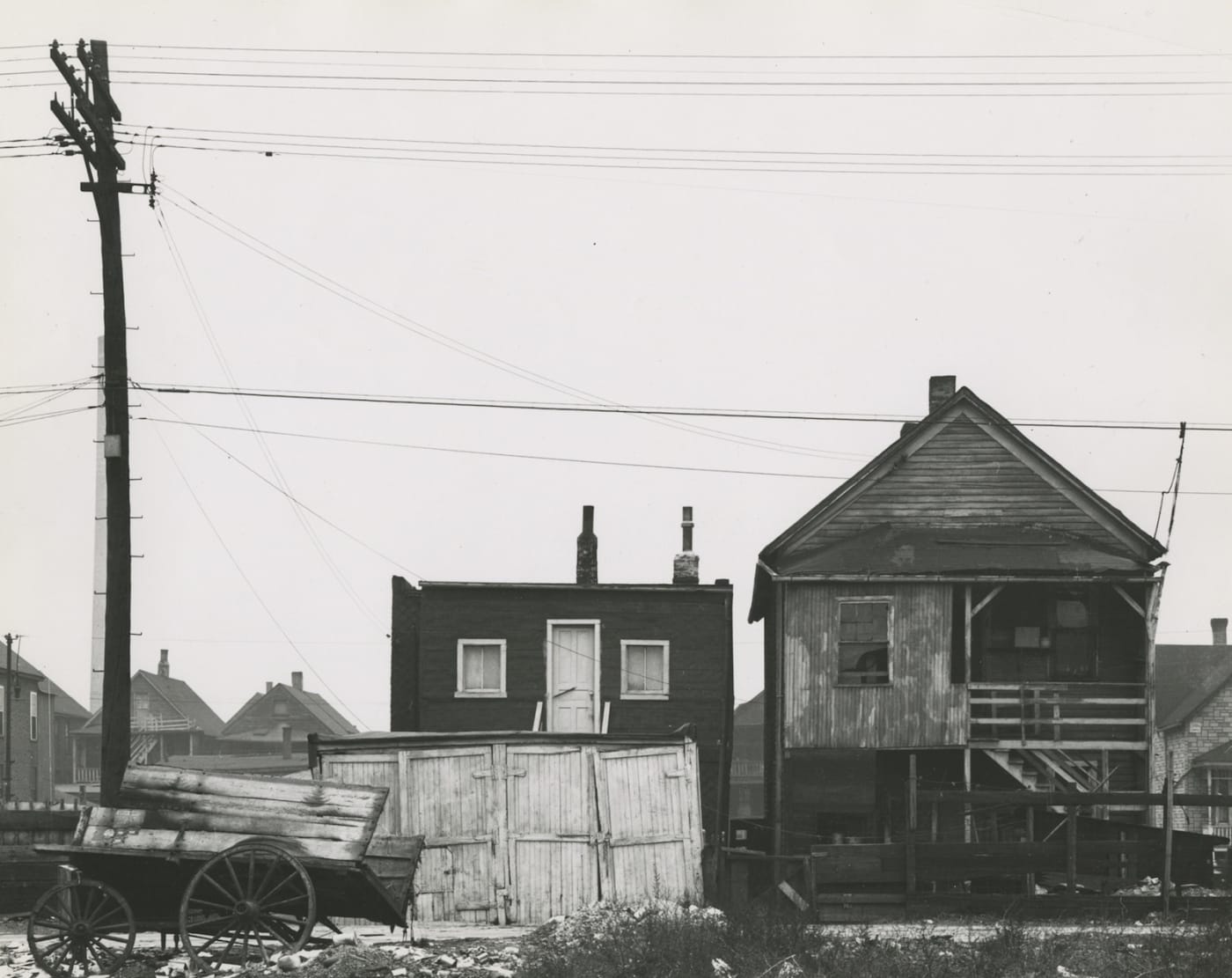 Marvin E. Newman Wooden Houses, Southside, Chicago Tirage gélatino-argentique d'époque Dim. papier: 19 x 24,2 cm