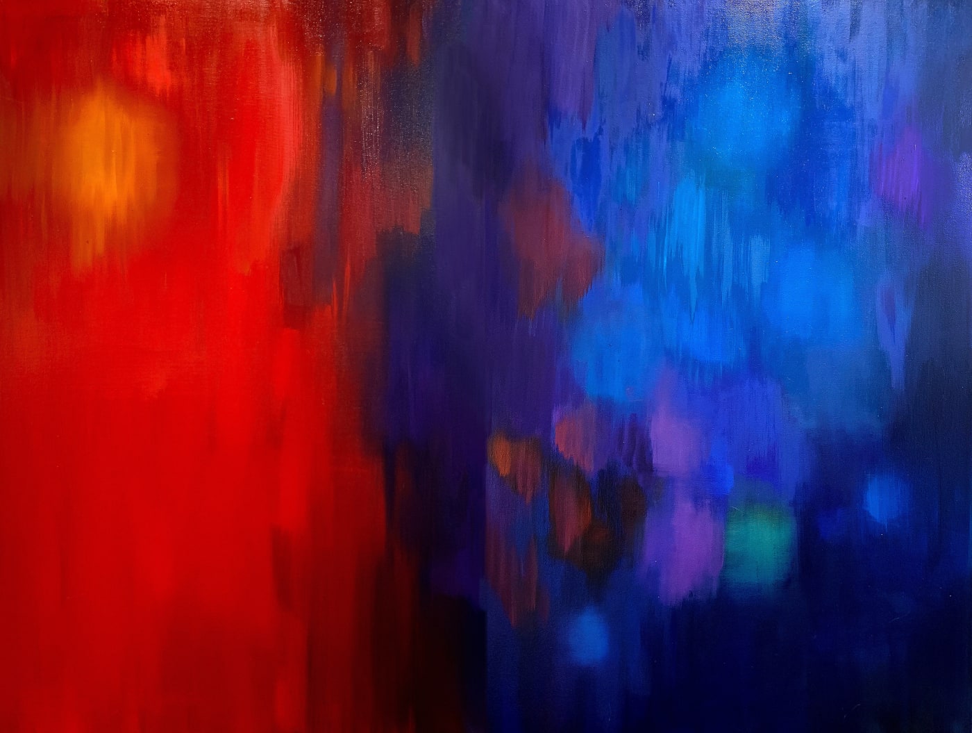 Louise Isackson, Red to Blue (Diptich), 2020