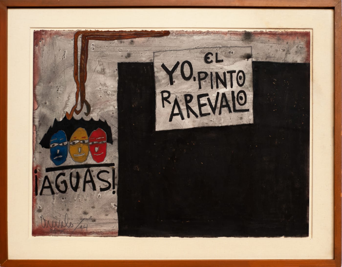 Javier Arévalo, "Yo el pintor Arévalo, Aguas!", 1994