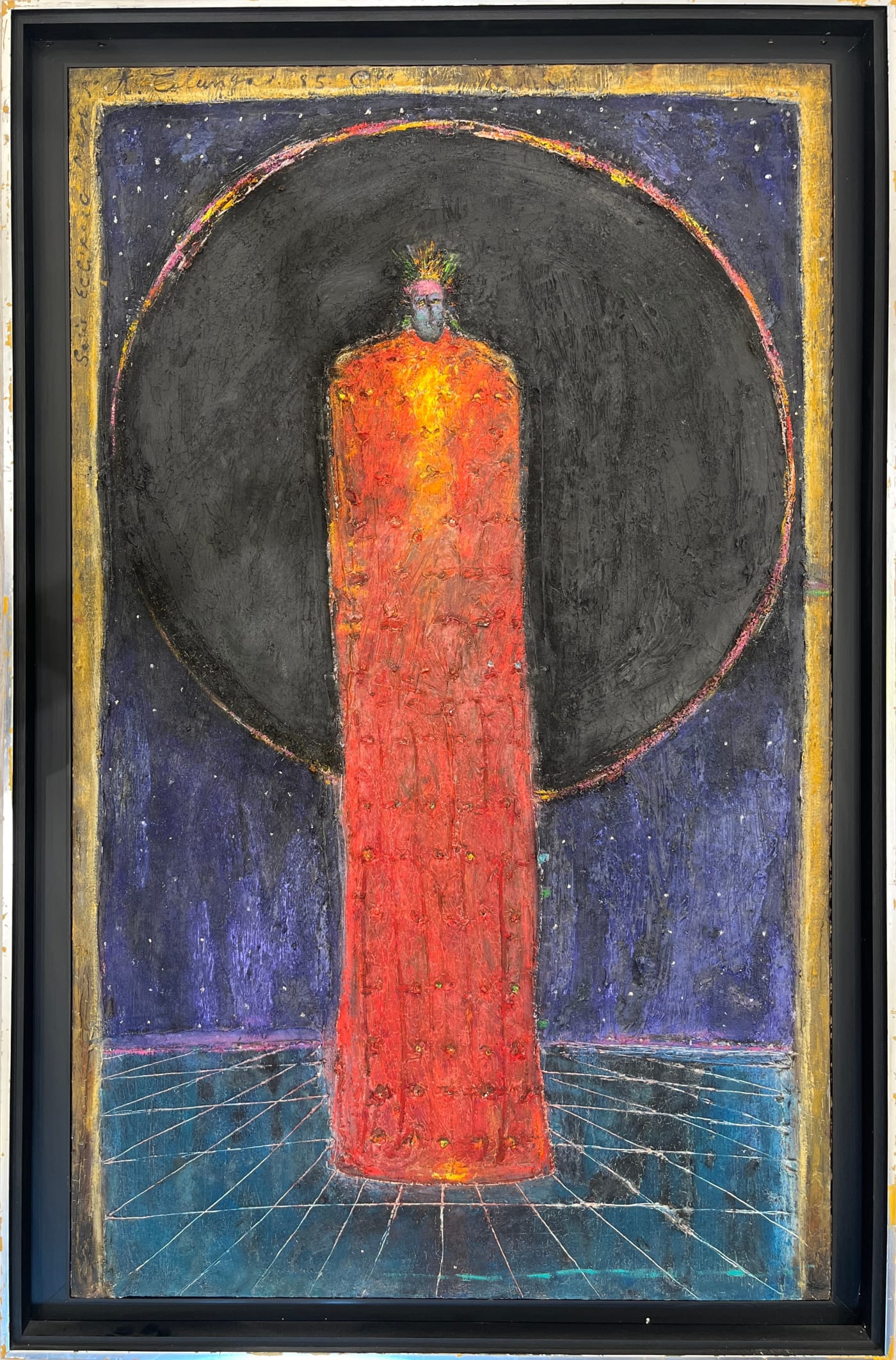 Alejandro Colunga, "Mago flaco contemplando eclipse", 1985