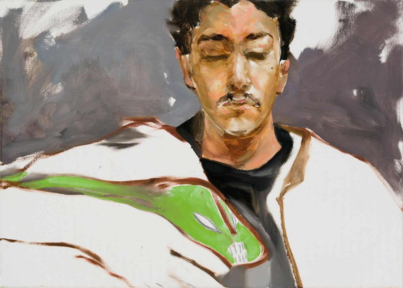 Mathias Bar, Self-Portrait with Snake, 2020
