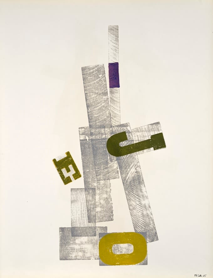 Paul-Armand Gette Empreinte de totem empreinte à l'encre sur papier 65 x 50 cm