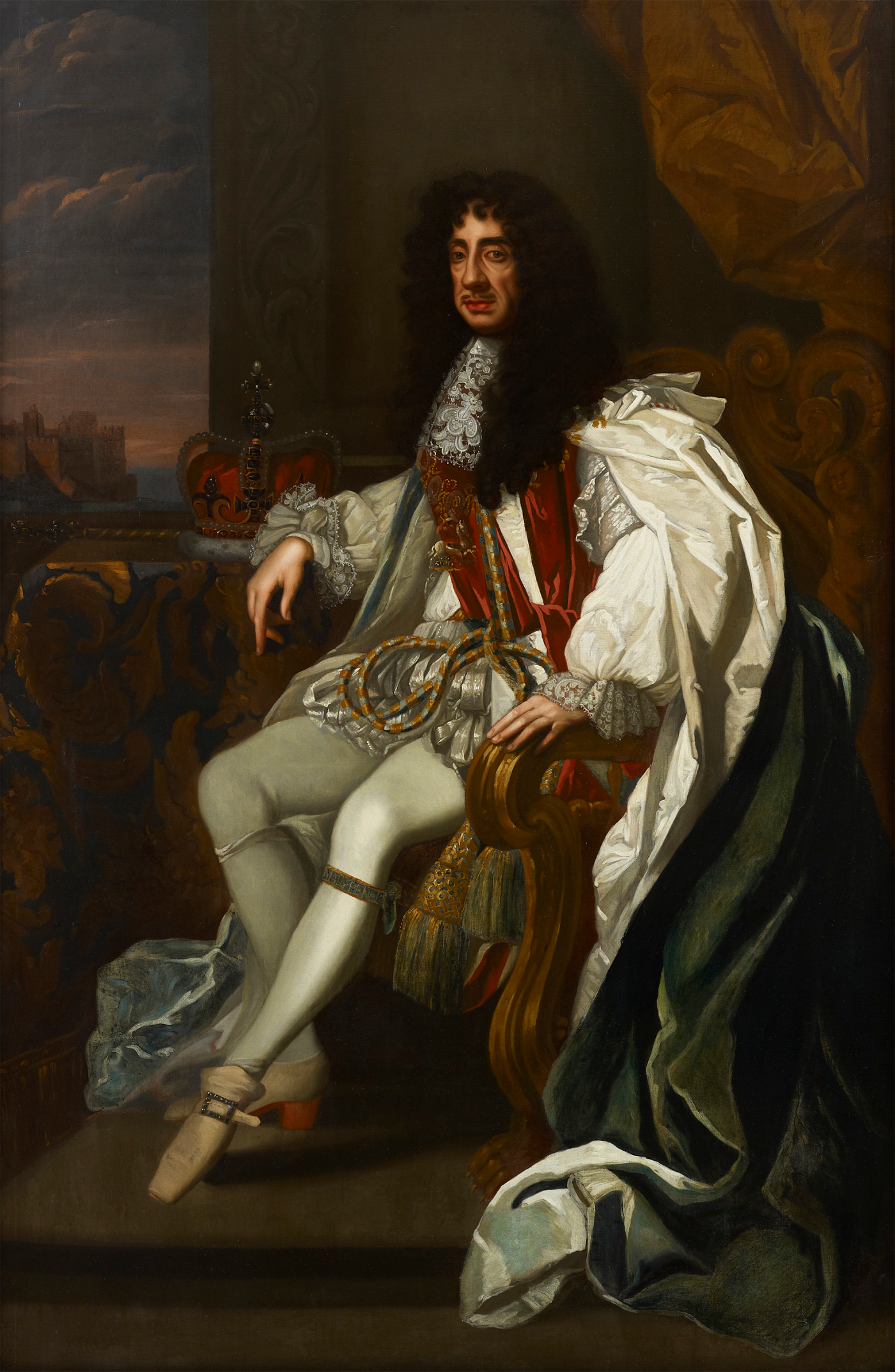 Studio of Sir Peter Lely, Portrait of King Charles II (1630-85), wearing the robes of the Sovereign of the Order of the Garter, c. 1675-85