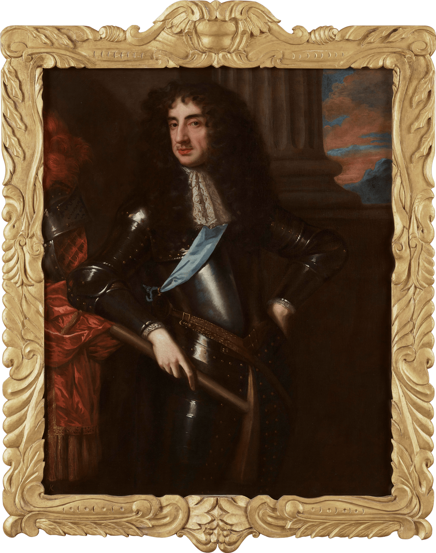 Lely, Studio of Sir Peter oil portrait of King Charles II in the 1670s currently for sale at Philip mould & company