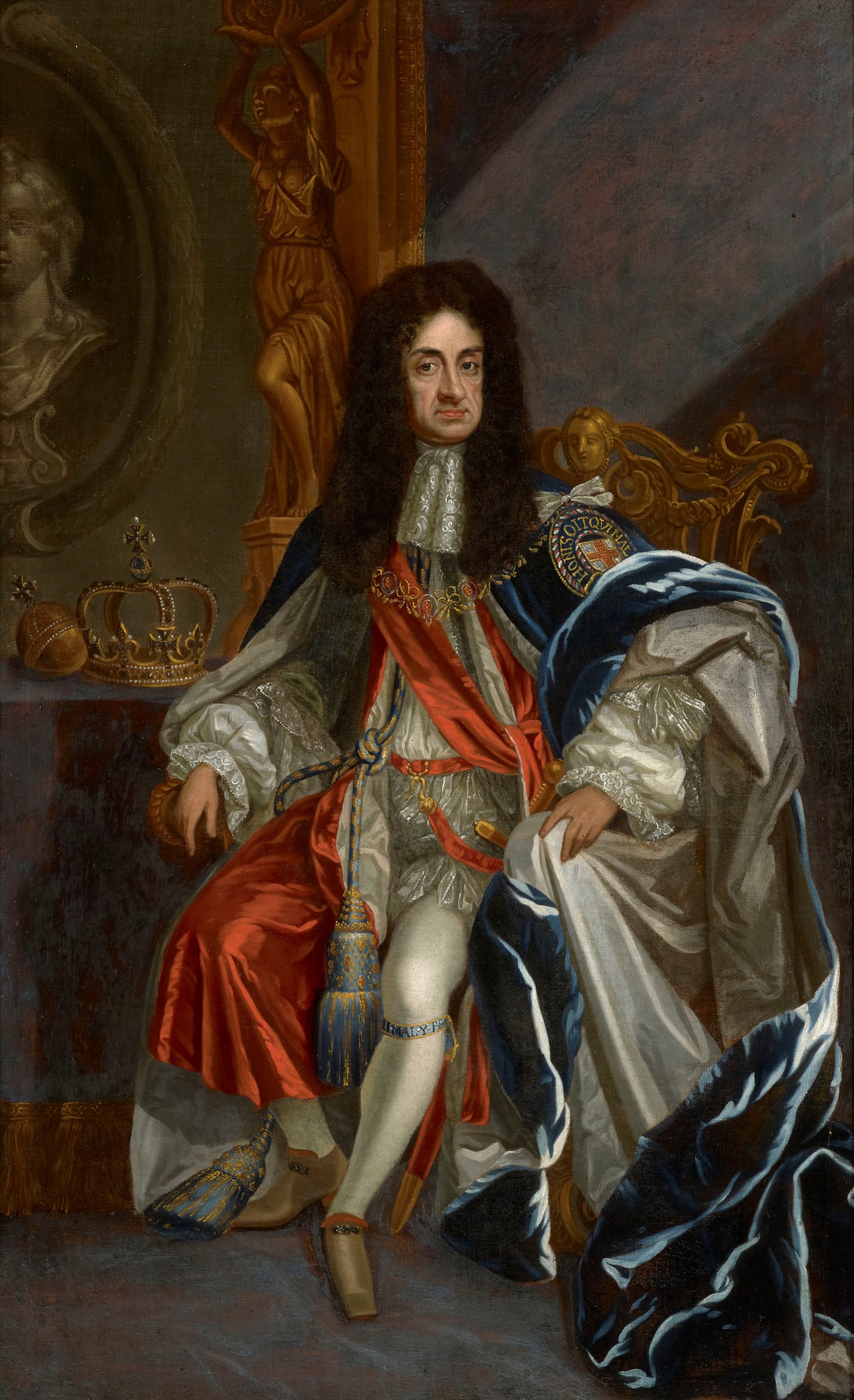Studio of Sir Godfrey Kneller Bt., Portrait of Charles II (1630-85), seated wearing the robes of the Garter, late 17th century