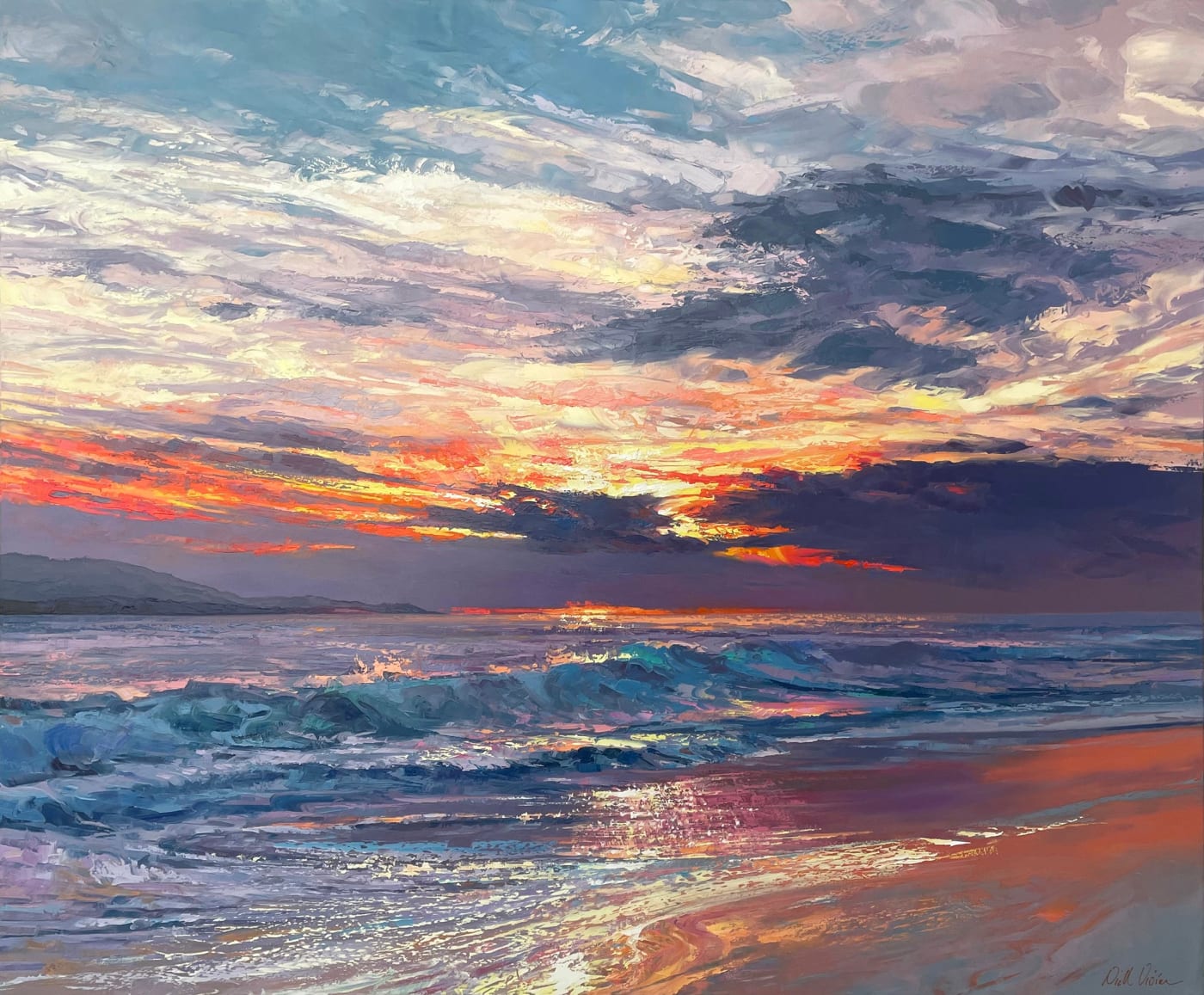 Nick Vivian, Evening at the Beach, 2024