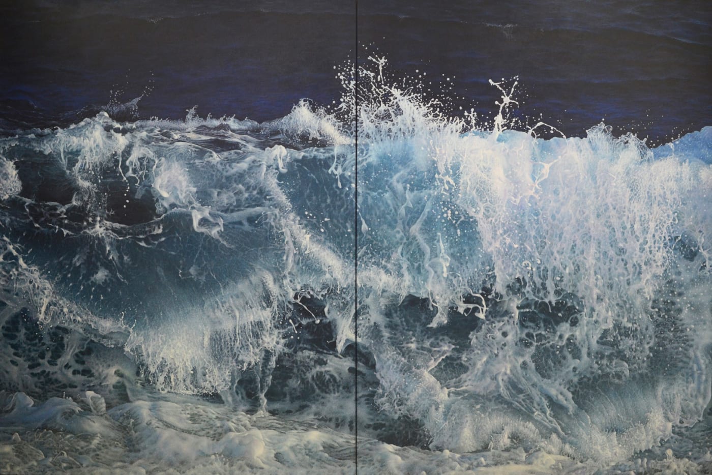 Antonis Titakis, Wave in the Light of the Moon (Diptych), 2016