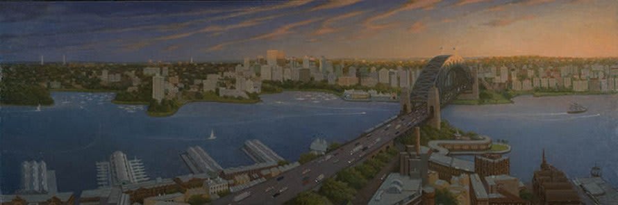 Robert Brownhall, Dawn Clouds over Sydney Harbour
