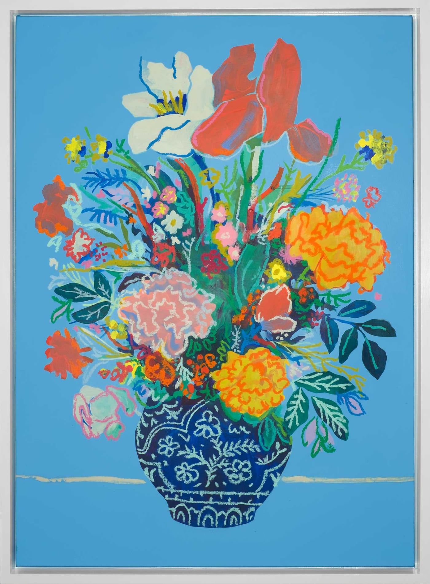 John Holcomb, Floral True Blue, 2017
