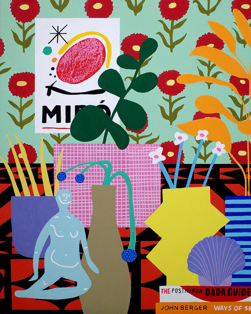 Mary Finlayson, Miro Poster with Yellow Vase, 2024