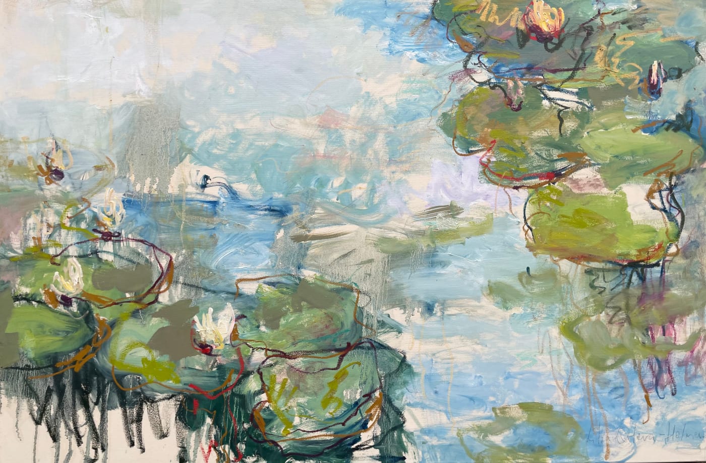 Lilia Orlova-Holmes, LILY POND REFLECTIONS, 2022