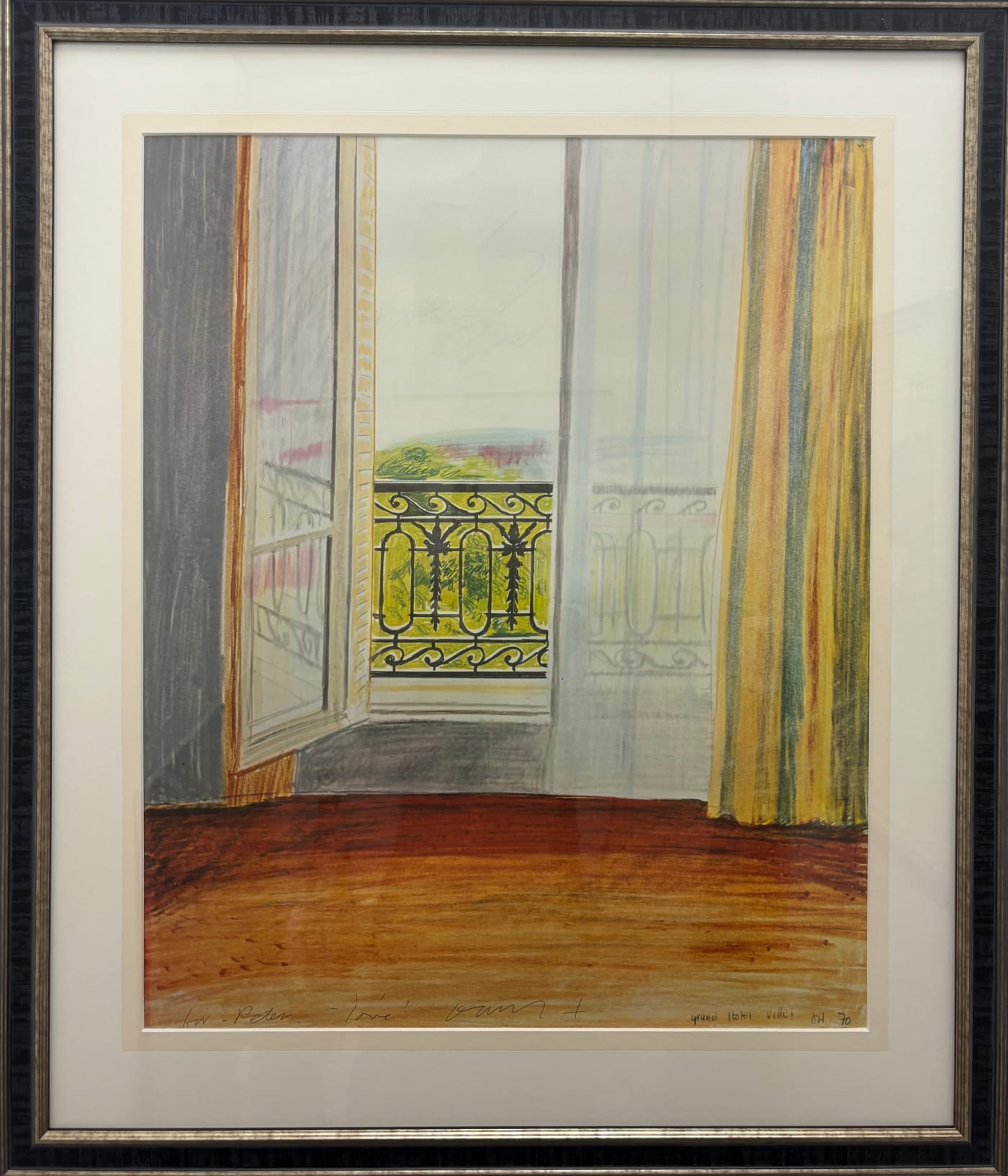 David Hockney, WINDOW, GRAND HOTEL VITTEL, 1970