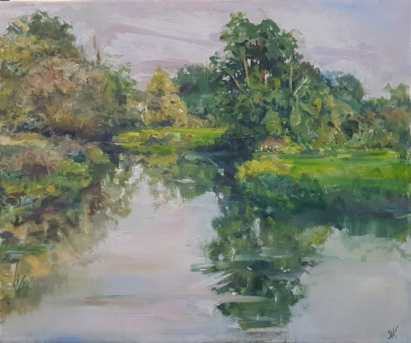 Stephen Kinder, RIVER WEY EARLY AUTUMN