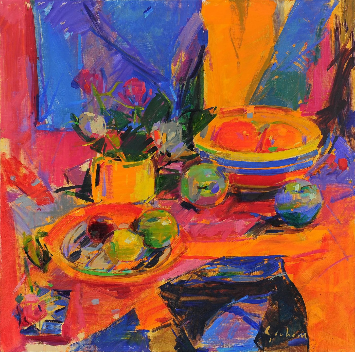 Peter Graham, TABLE WITH MIXED FRUIT
