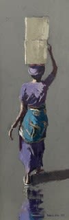 Patrick Gibbs, WOMAN CARRYING BOXES, GAMBIA, 2021