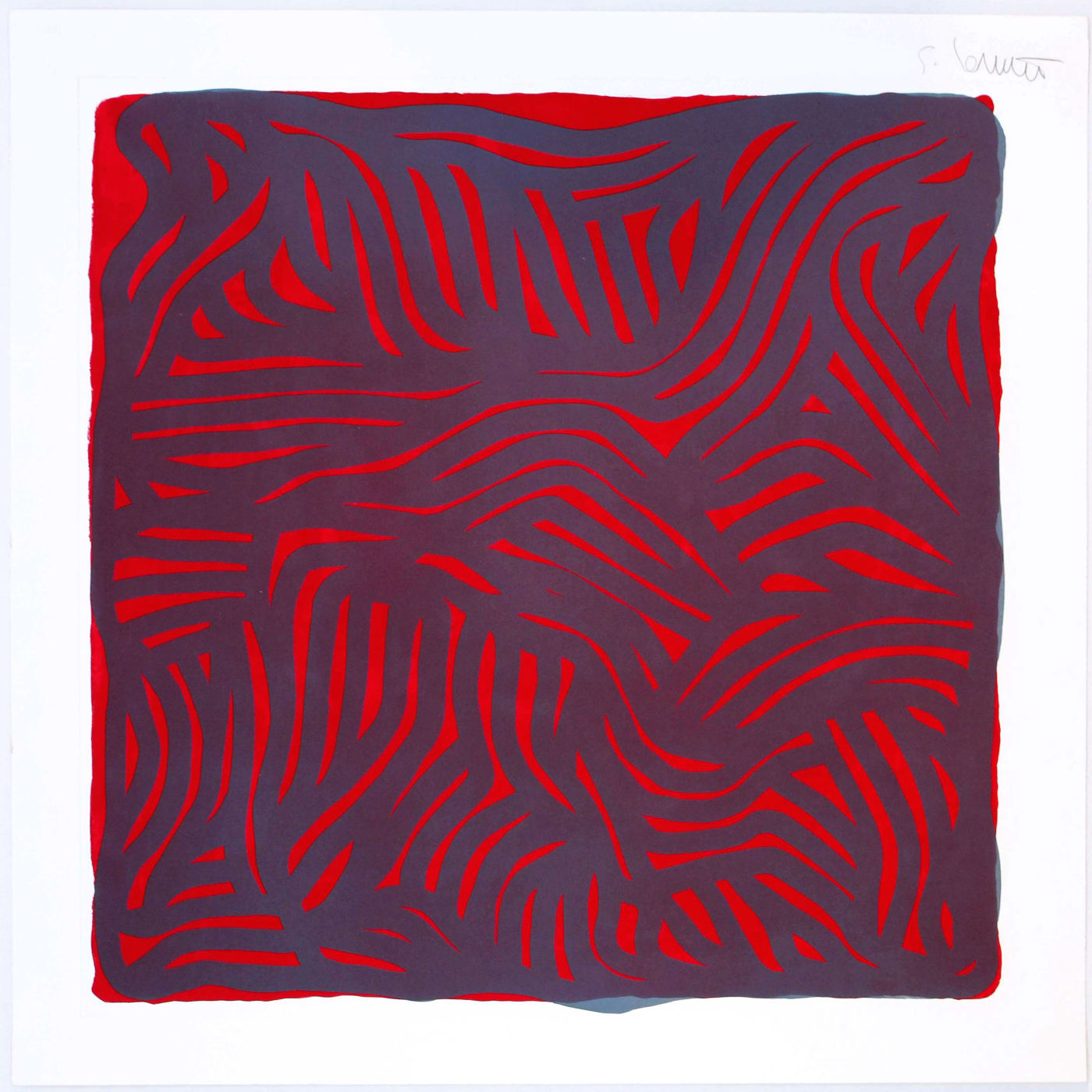 Sol Lewitt, Parallel Curves (Red) , 2000