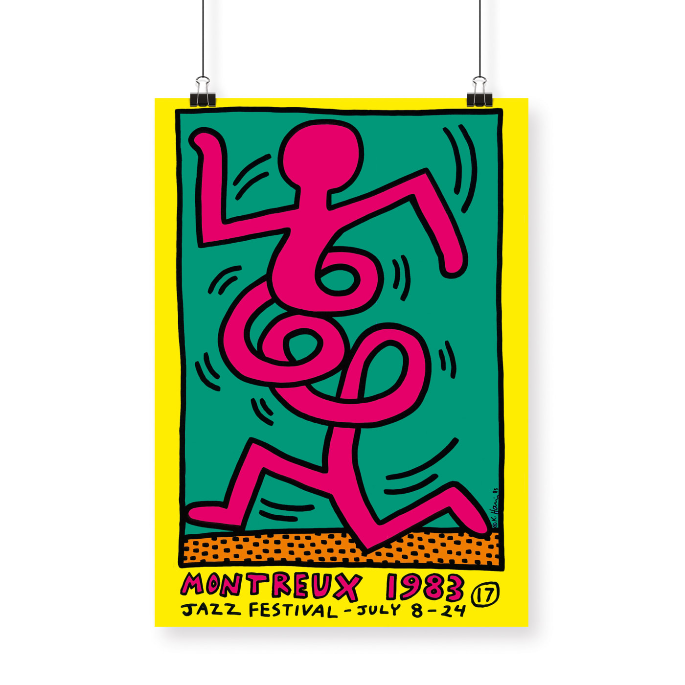 Keith Haring, Montreux Jazz Festival- Yellow Poster, 1983