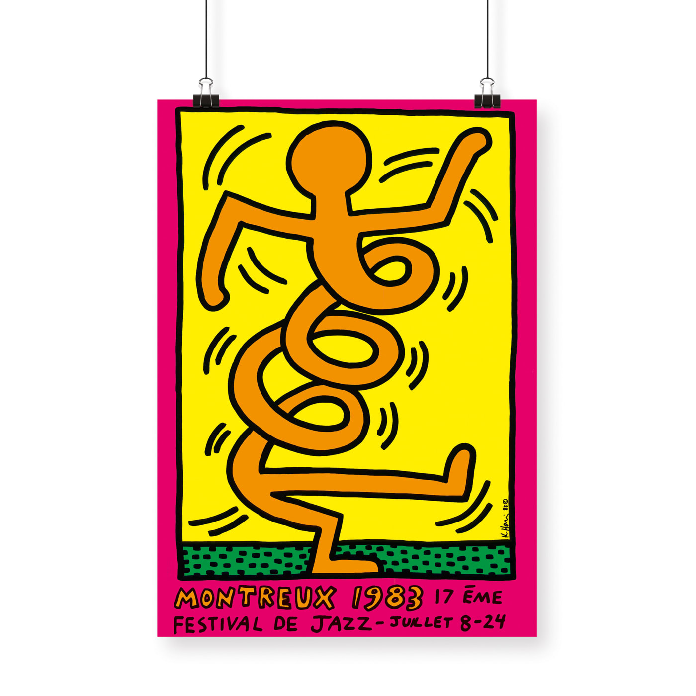 Keith Haring, Montreux Jazz Festival Pink , 1983