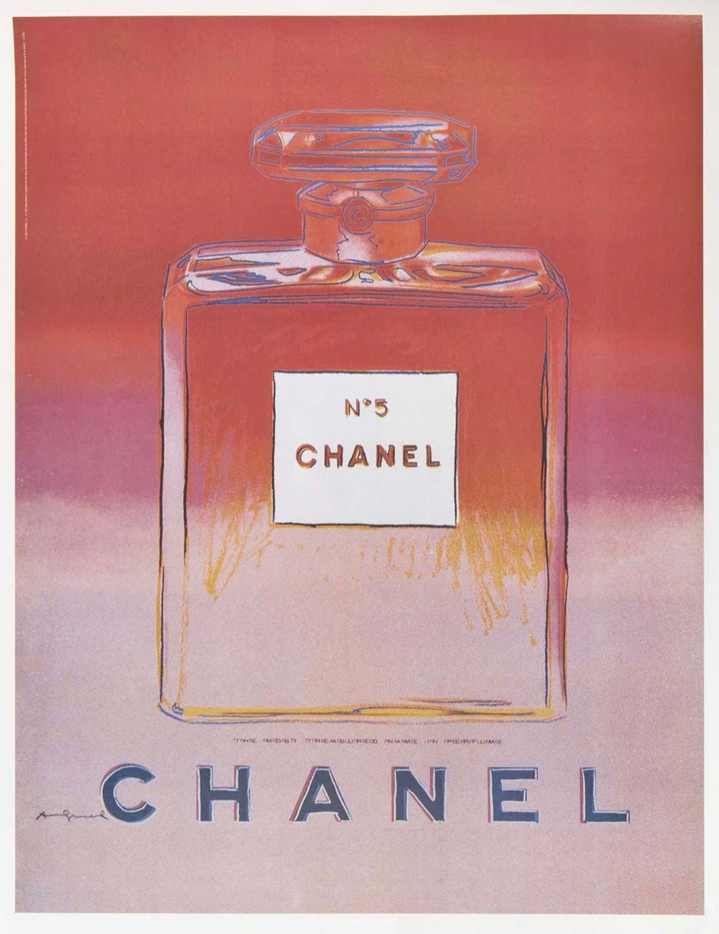 Andy Warhol, Chanel Ads Red-Pink, 1985