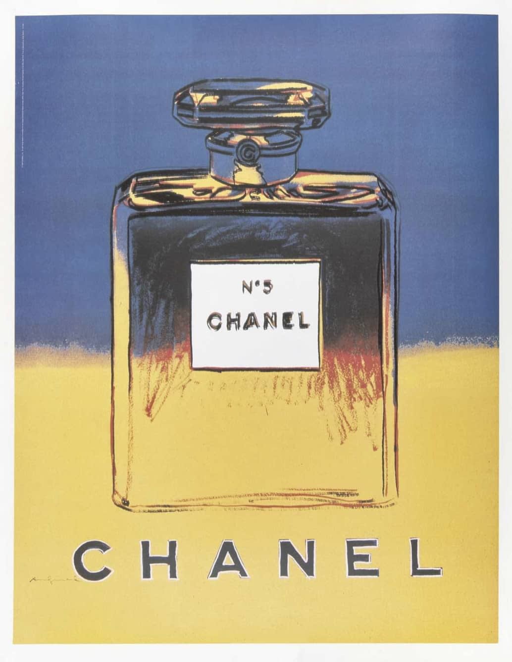 Andy Warhol, Chanel Ads Blu-Yellow, 1985