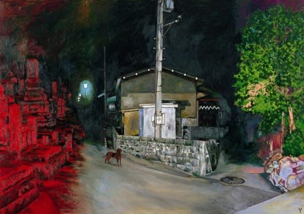 TADANORI YOKOO, A DARK NIGHTS FLASHING : FROM THE RED DARKNESS, 2001