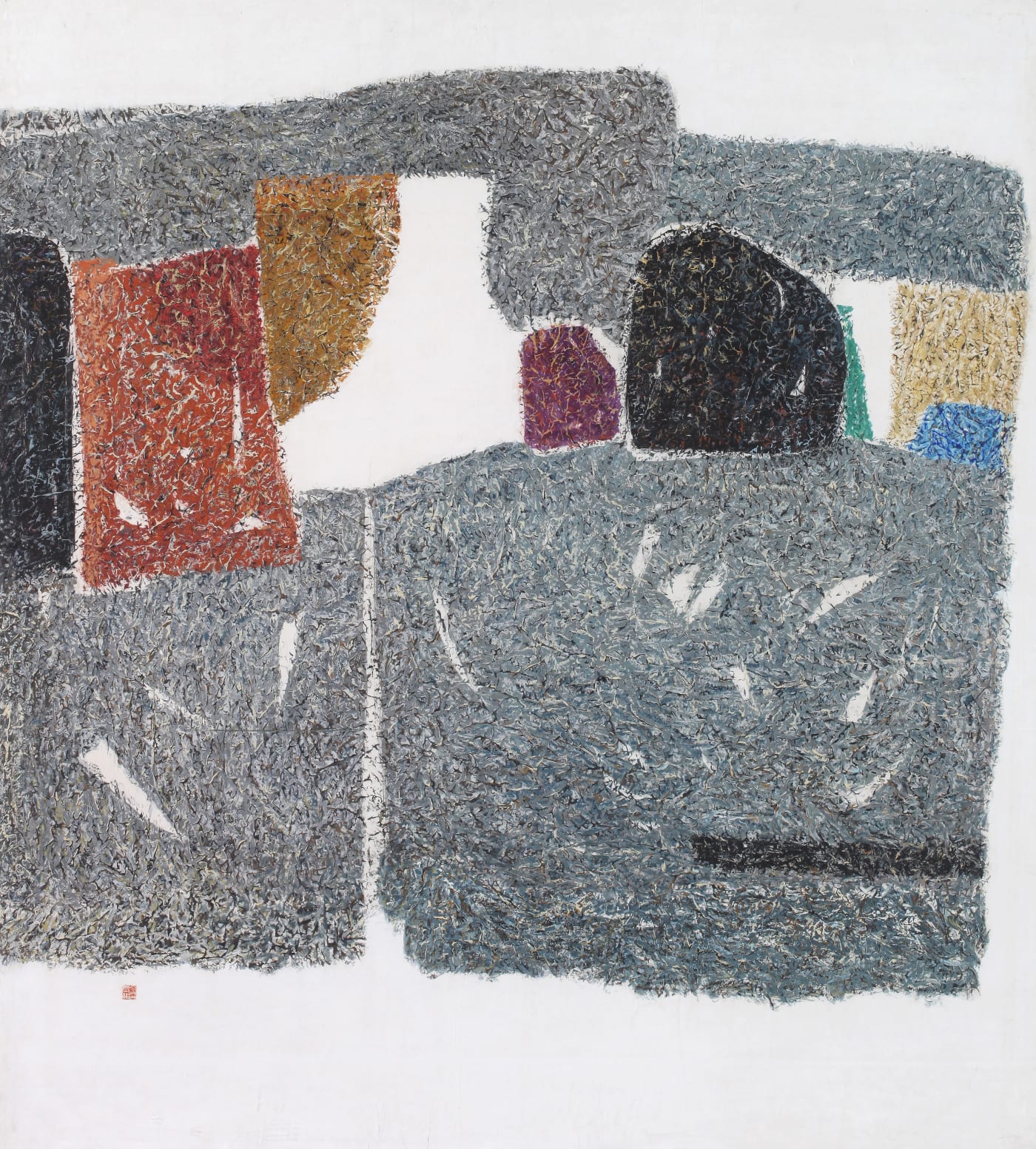 운보 김기창 Unbo Kim Ki Chang 추상 Abstraction 1960-1964 Ink and color on paper 150 x 135 cm ©(재)운보문화재단