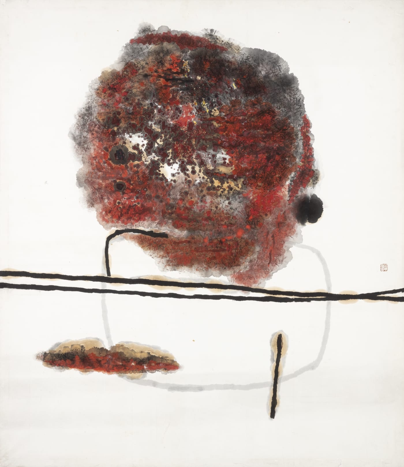 우향 박래현 Woohyang Park Re Hyun 불안 Anxiety 1962 Ink and color on paper 121 x 105 cm