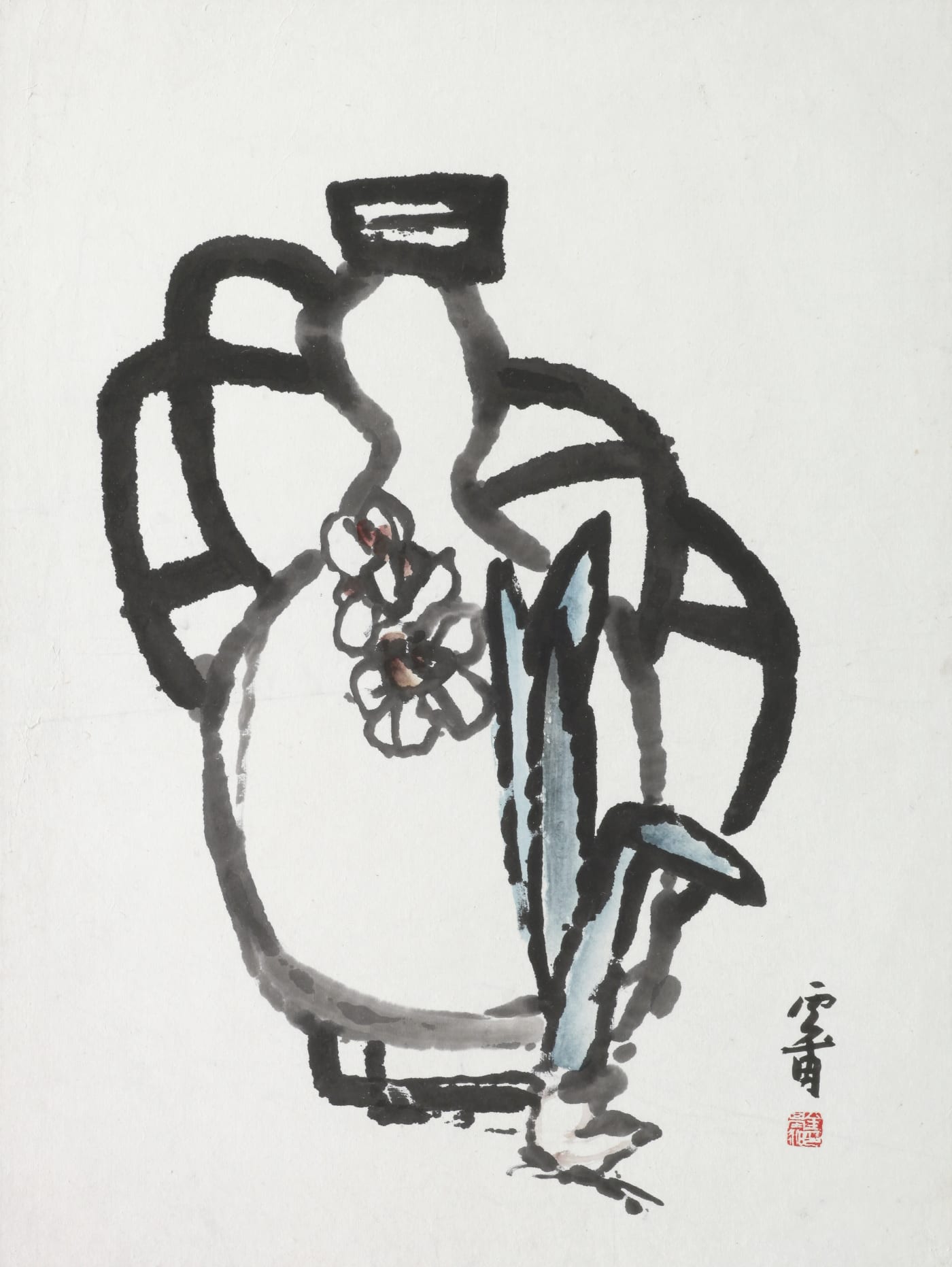 운보 김기창 Unbo Kim Ki Chang 정물 Still Life c.1955 Ink and color on paper 45.5 x 34.7 cm ©(재)운보문화재단