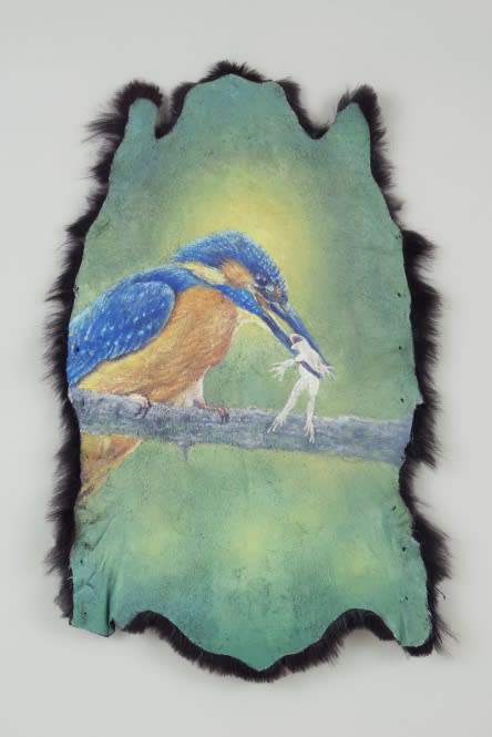 JANG JONGWAN, BLUE BIRD AND FROG, 2017