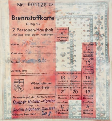 SIGMAR POLKE, BRENNENSTOFFKARTE, 1988