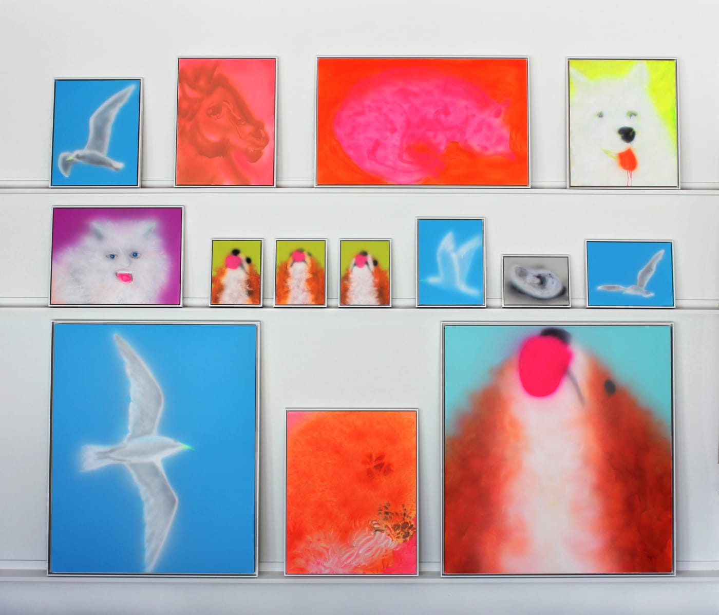 Kevin Ford, Menagerie, 2018 Acrylic on panel, dimensions variable Also available individually