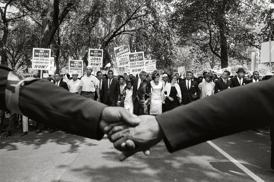Steve Schapiro Jackie Robinson, Rosa Parks, and Other Activists March on Washington, 1963