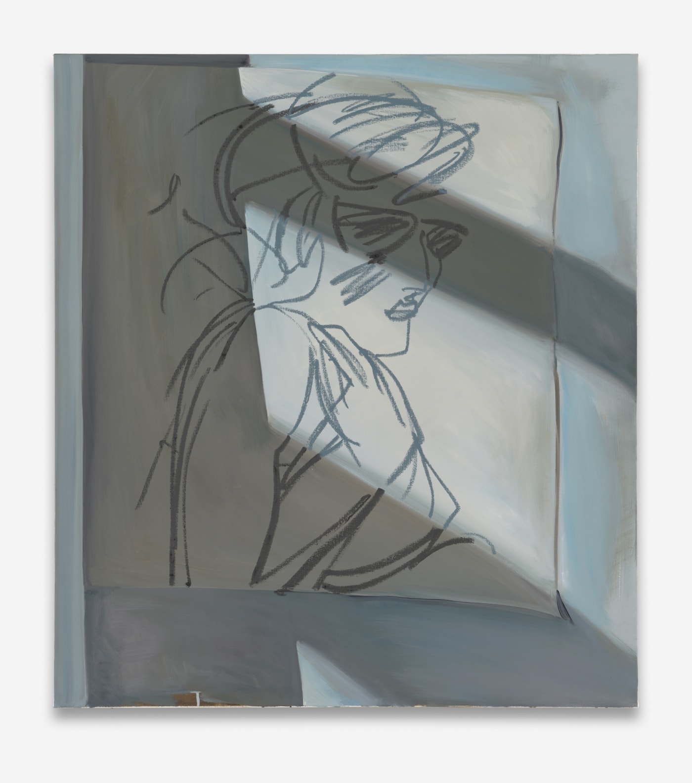 Adventure (in Gray), 2022 oil on canvas 96.5 x 86.4 cm. 38 x 34 in.