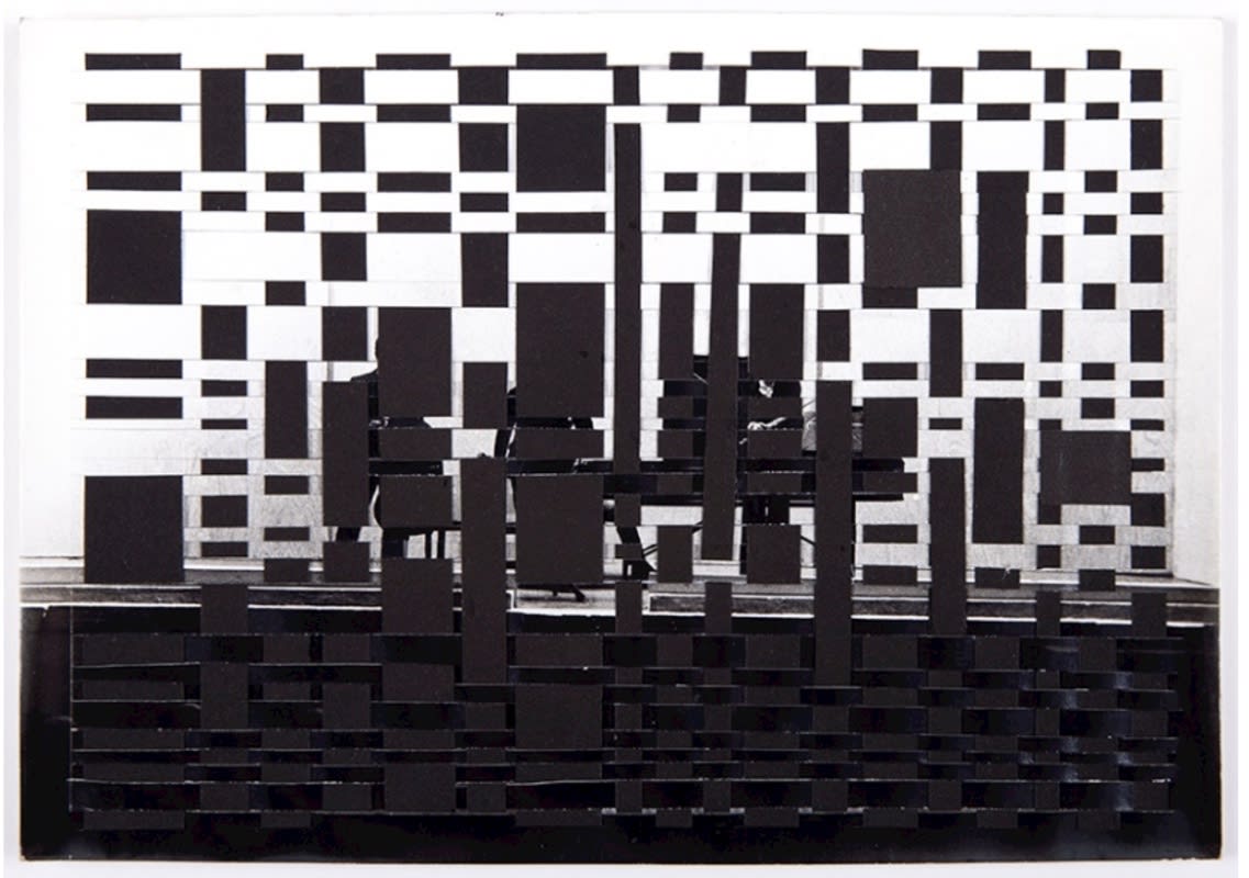 Violín y Piano (Tejido fotográfico en blanco & negro), 2020