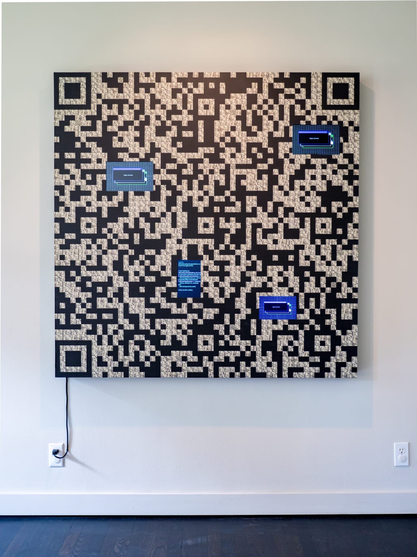 Afrah Shafiq, st.itch. Install view from test.site at Fluent Collaborative; curated by Cynthia Toles, Austin, Texas, 2019