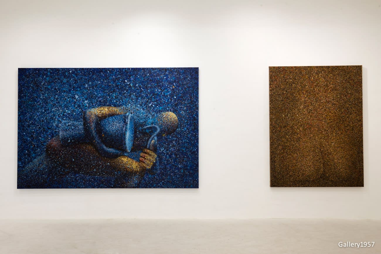 Chidi Kwubiri, motionEmotion, installation view, 2018. Courtesy Gallery 1957, Accra. Photo Nii Odzenma