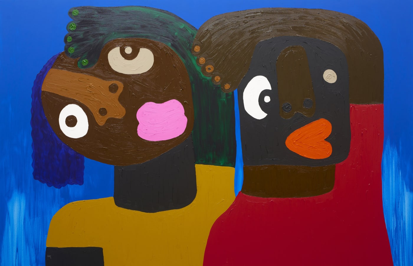 Isshaq Ismail Adom Ew) wiam (There is Blessings in the Air), 2022 Acrylic on canvas, 195.6 x 304.8 cm / 77 x 120 in