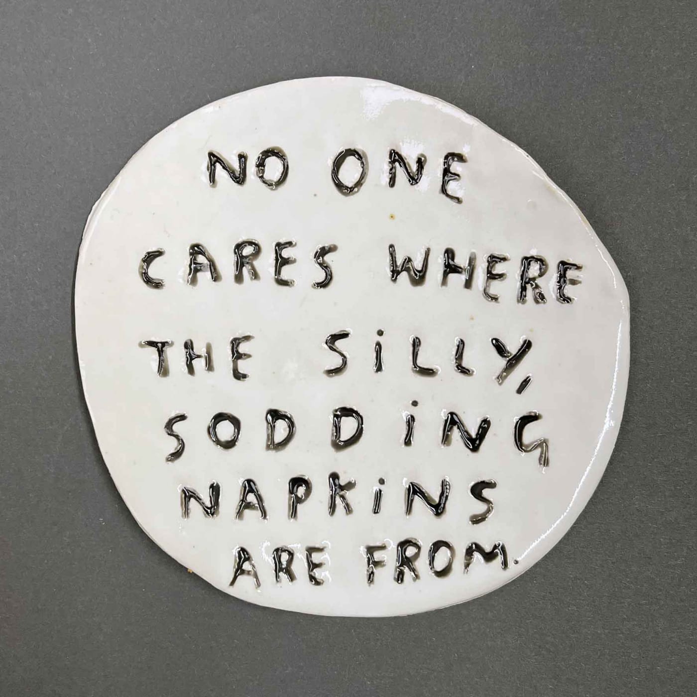 Dan Jamieson, No one cares where the silly sodding napkins are from