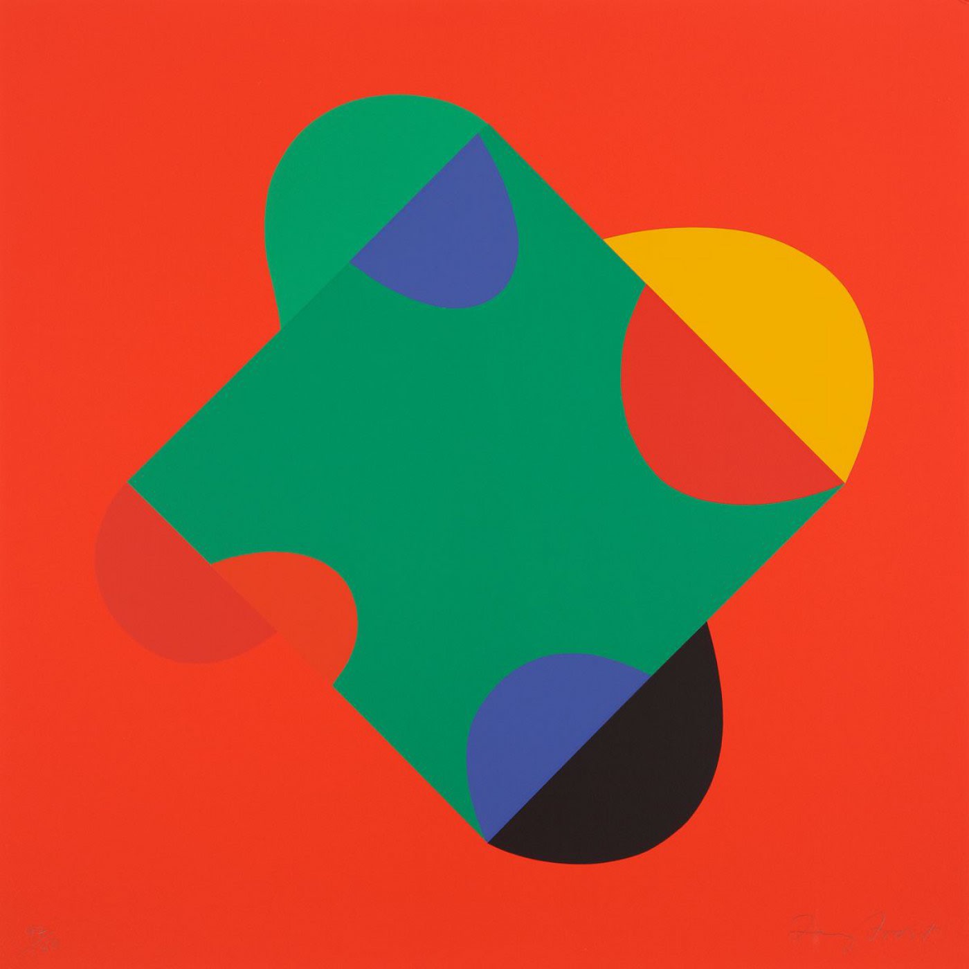 Sir Terry Frost, DEVELOPMENT OF A SQUARE (RED), 1999