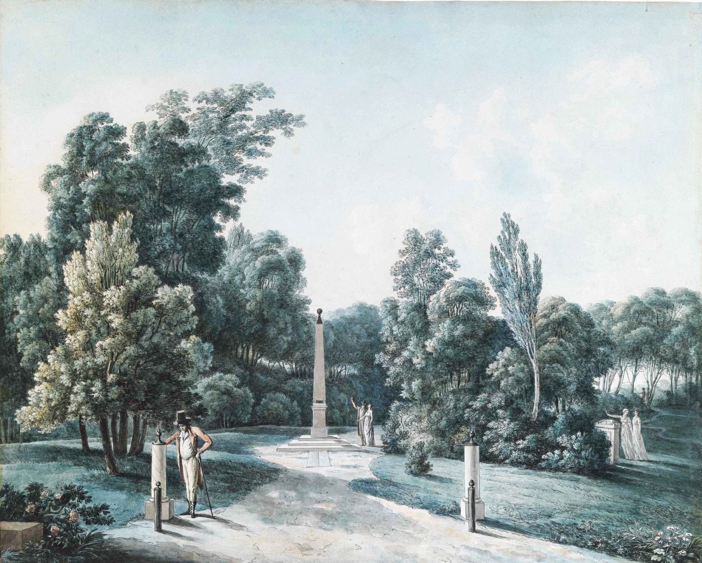Veduta dell’obelisco solare a Villa Borghese