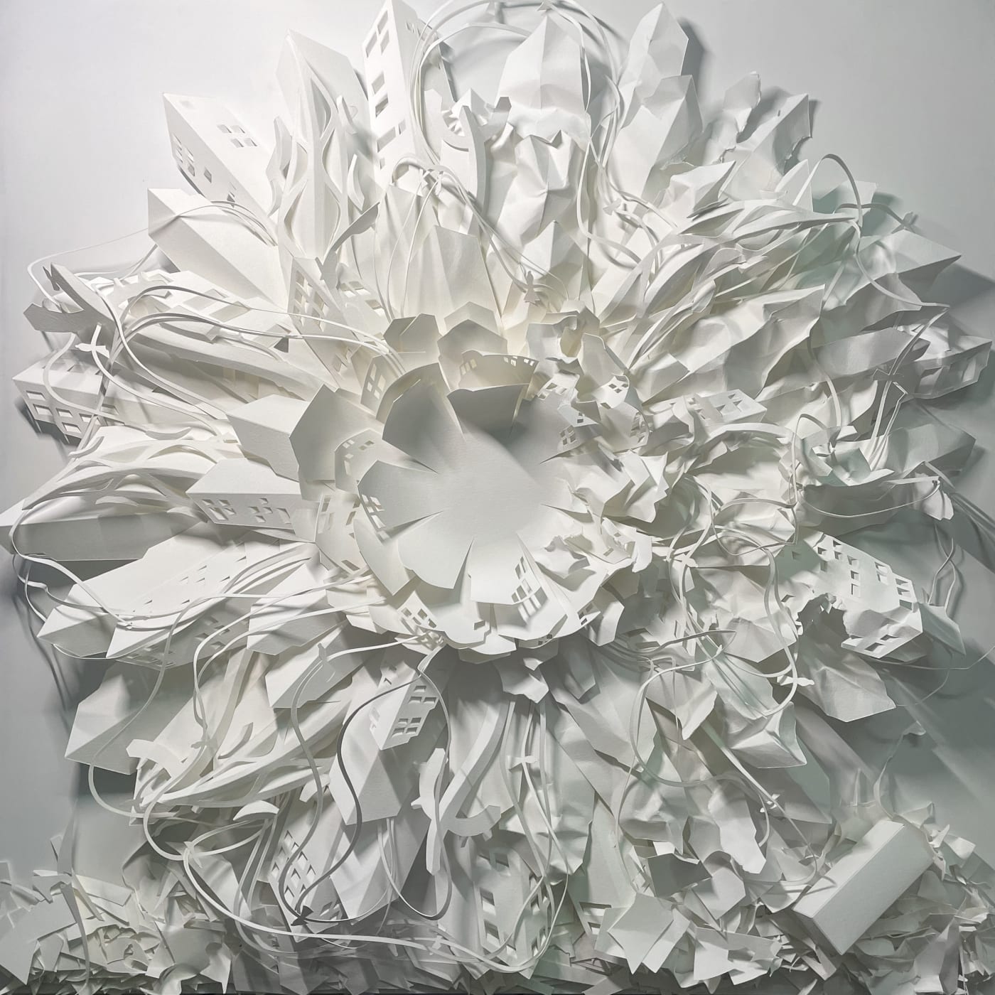 Sachin George Sebastian Duality Series - The Artist vs The Artwork 01, 2022 Hand-cut archival, acid-free paper 36 x 36 in