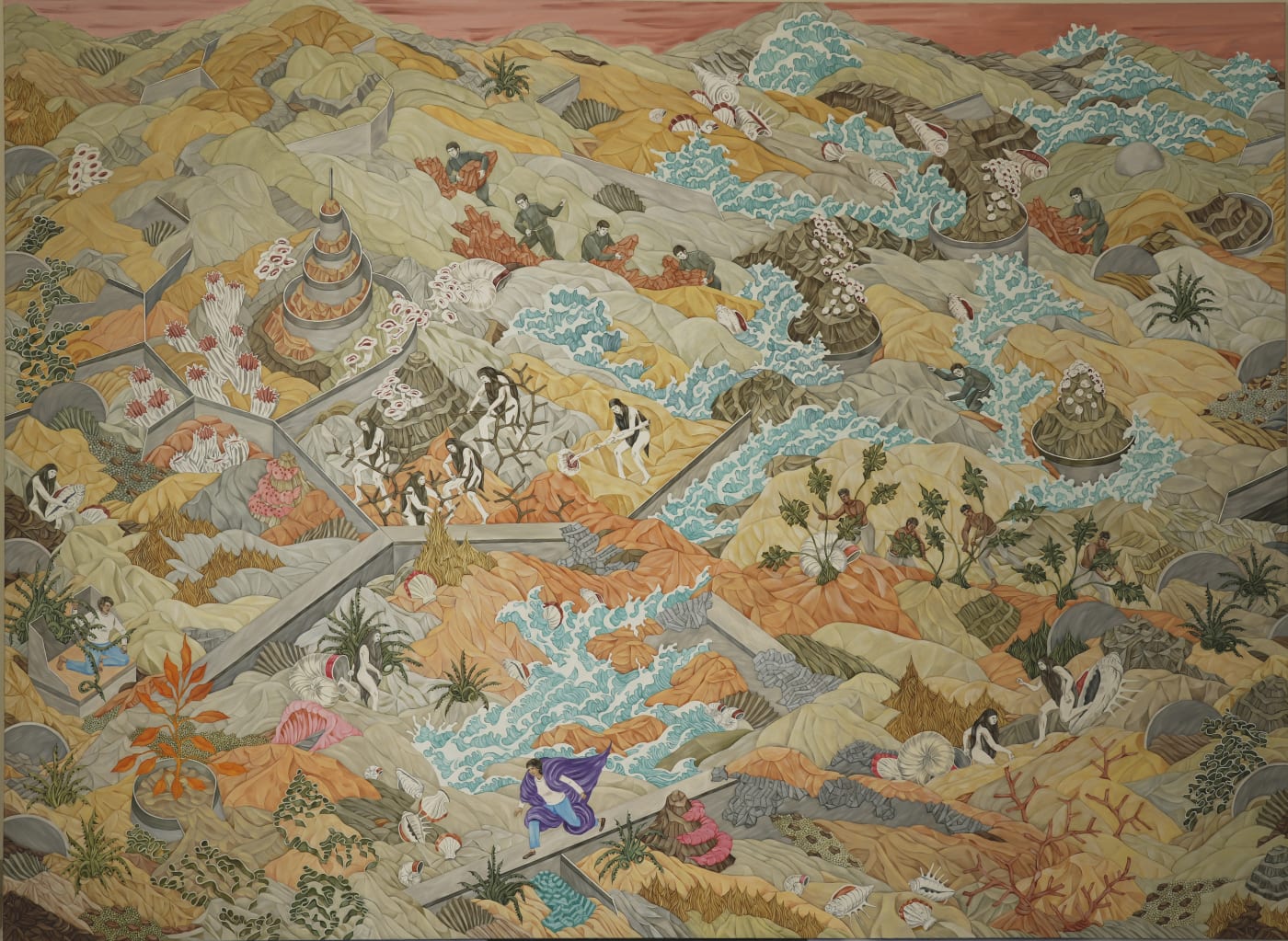 Shrimanti Saha From Sea to Land, 2024-25 Oil on linen 6 x 8 feet
