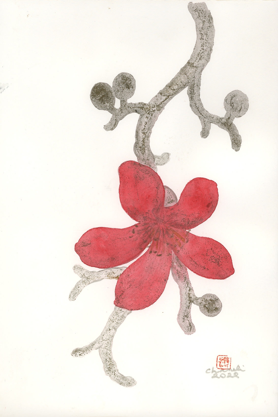 Chameli Ramachandran Untitled, 2022 Chinese ink and watercolour on paper 11 x 7 in