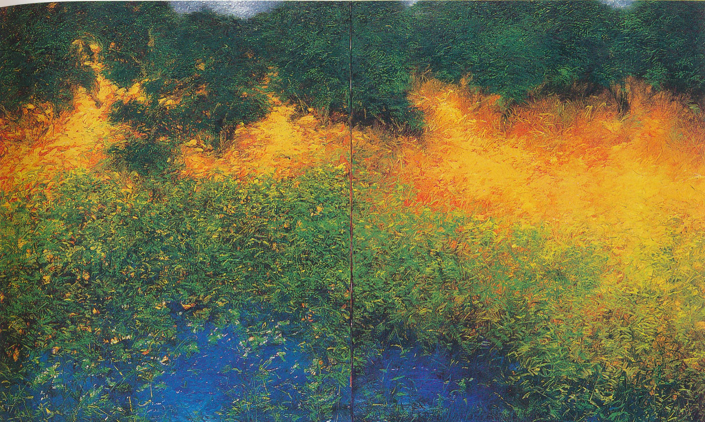 Paramjit Singh Water Mirror, 1995 Oil on canvas 36 x 60 in