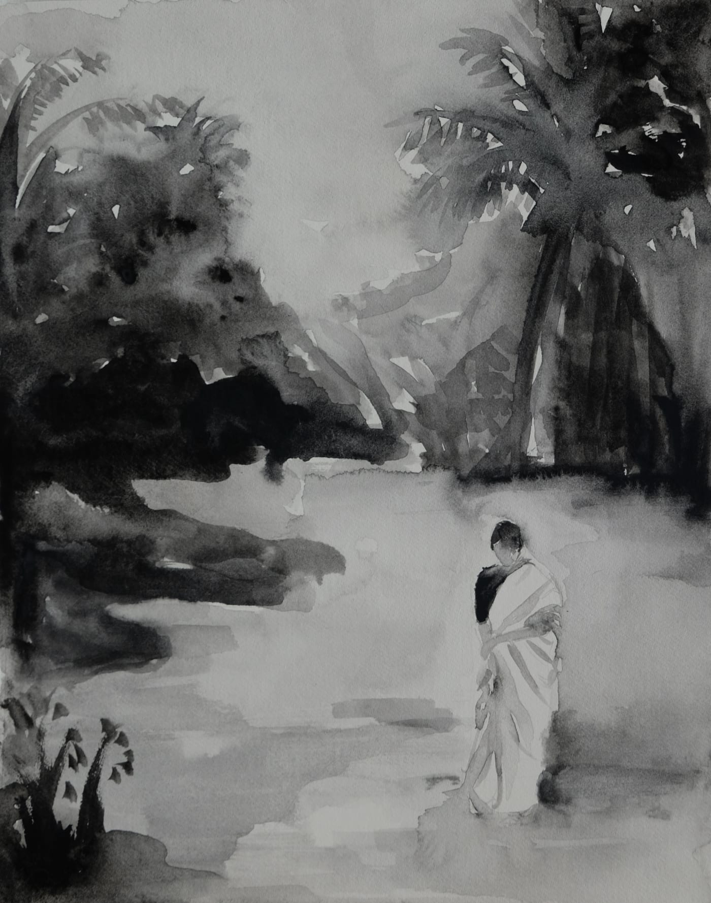 Joya Mukerjee Logue Rajo Villa Daughter of the Land, 2024 Watercolour on paper 10 x 8 in